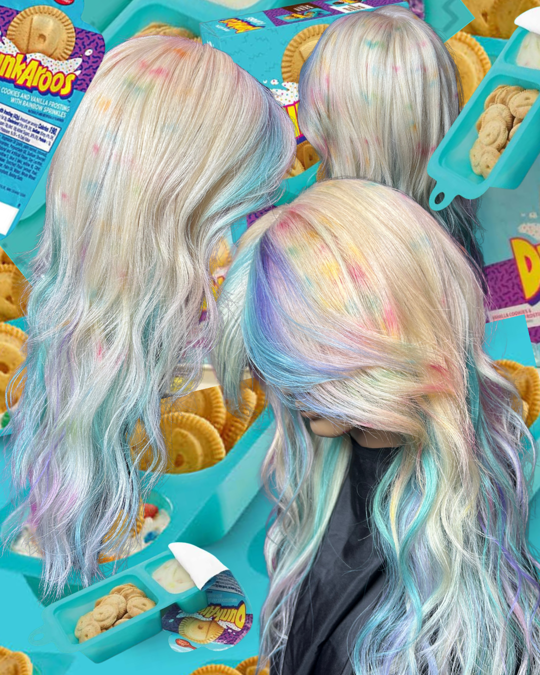 Dunkaroo Custom Handpainted 22 Inch Wig