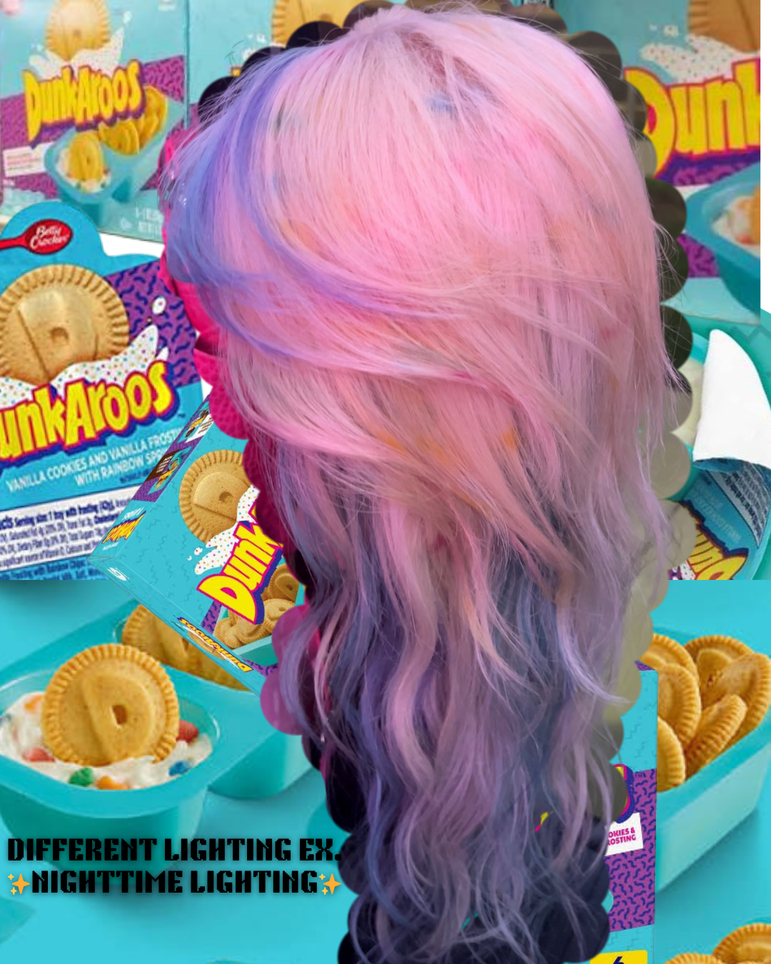 Dunkaroo Custom Handpainted 22 Inch Wig