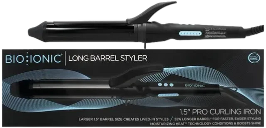 BioIonic 1.5"INCH Long Barrel Curling Iron